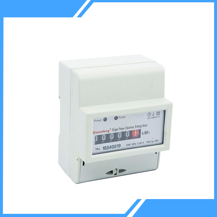 Еднофазна двужилна Din Rail Rail Kwh Meter Box