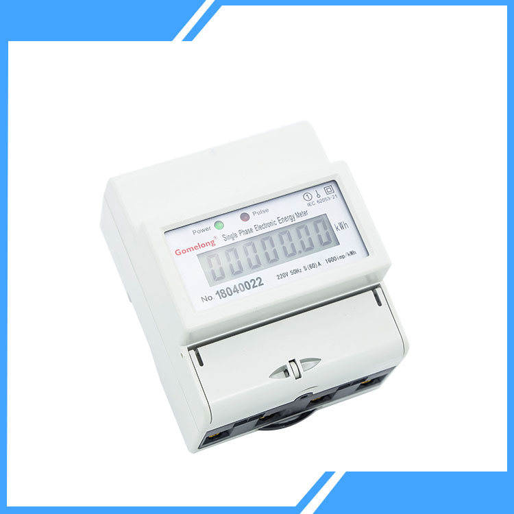 4P Din Rail Enclose Kwh Power Meter 380v